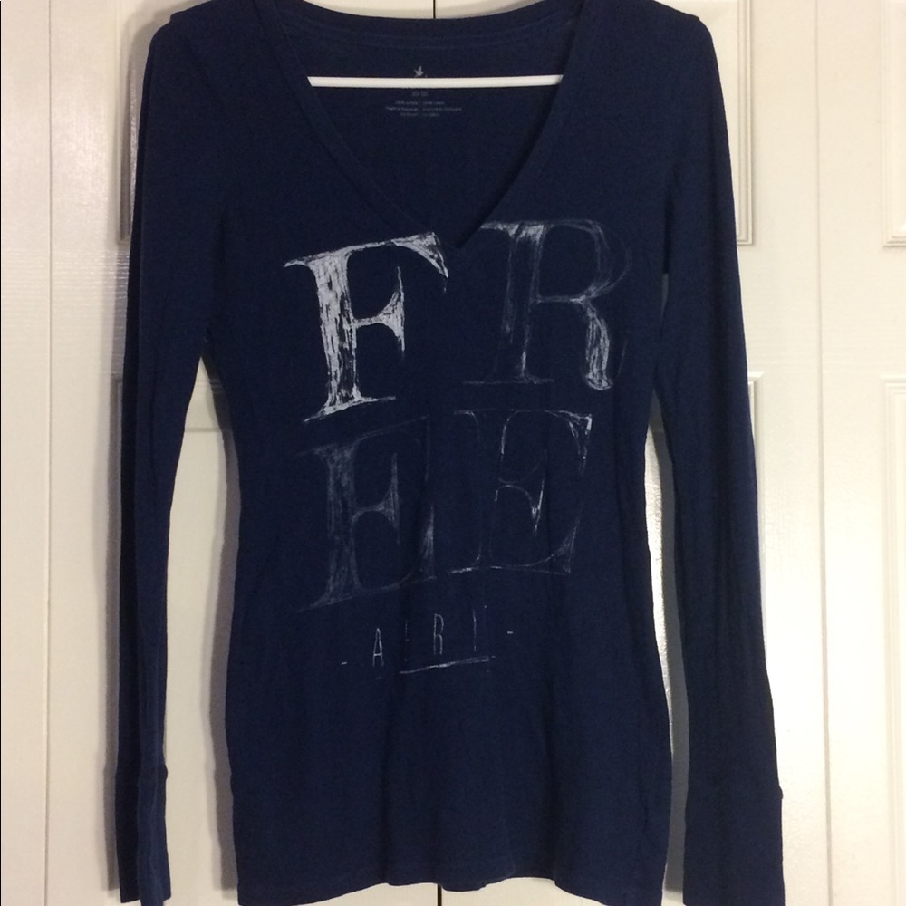 navy blue aerie long sleeve